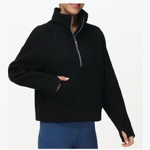 New! Scuba Half Zip Black Sweatshirt Size Small Women’s